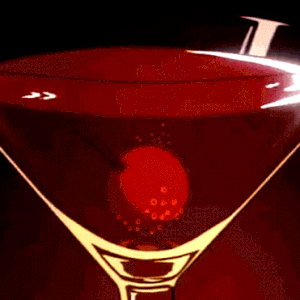 Red glowing moon with bats flying out of it